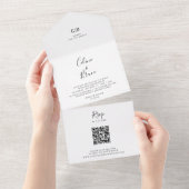 シンプルミニマ結婚リスト オールインワン招待状 (貼ってはがせる)