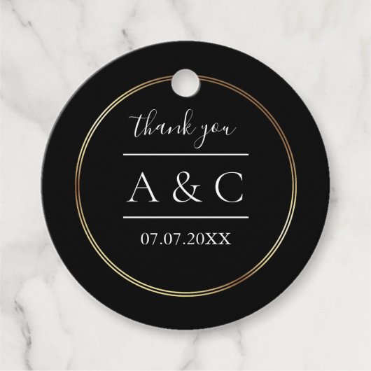 シンプルミニマ結婚リスト フェイバータグ (正面)