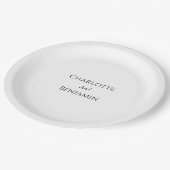 シンプルミニマ結婚リスト ペーパープレート (アングル)