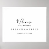 シンプルミニマ結婚リスト ポスター (正面)