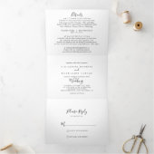 シンプルミニマ結婚リスト 三つ折り招待状 (内部)