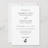 シンプルミニマ結婚リスト 招待状 (正面)