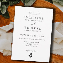 シンプルミニマ結婚リスト 招待状