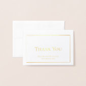 シンプルミニマ結婚リスト 箔カード (封筒付き正面)