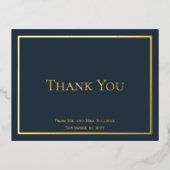 シンプルミニマ結婚リスト 箔招待状ポストカード (正面)