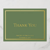 シンプルミニマ結婚リスト 箔招待状ポストカード (正面)