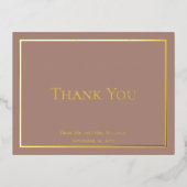 シンプルミニマ結婚リスト 箔招待状ポストカード (正面)