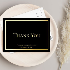 シンプルミニマ結婚リスト 箔招待状ポストカード