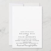 シンプルミニマ芸術的結婚リスト 招待状 (正面)