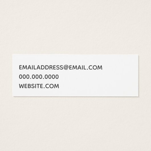 シンプルミニ名刺 (裏面)