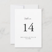 シンプルミニ結婚マリストの表番号 招待状 (裏面)