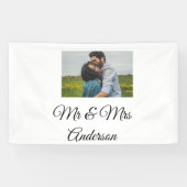 シンプルミミニマルス・アンド・ミセスがあなたの名前の写真を添える 横断幕 (横)