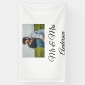 シンプルミミニマルス・アンド・ミセスがあなたの名前の写真を添える 横断幕 (縦)