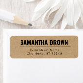 シンプルミミフェイクナリストクラフト差出人住所ラベル ラベル (インサイチュ)