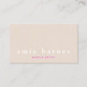 シンプルミュートしたピンクのテクスチャ付き革の外観フェミニン 名刺 (正面)