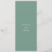 シンプルミュートグリーンエレガントな結婚式 メニュー (裏面)