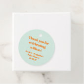 シンプルミントオレンジ赤ちゃんシャワーカスタムありがとう フェイバータグ (インサイチュ)