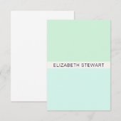 シンプルミントグモダンリーンアンドアクアプロフェッショナル ノートカード (正面/裏面)