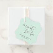 シンプルミントグリーンエレガントウェディング フェイバータグ (インサイチュ)