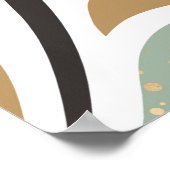 シンプルミントグリーン&金ゴールドブランチアートプリント ポスター (角)