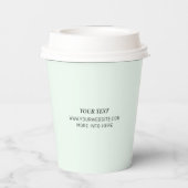 シンプルミントミニマルビジネスロゴカスタム紙カップ 紙コップ (裏面)