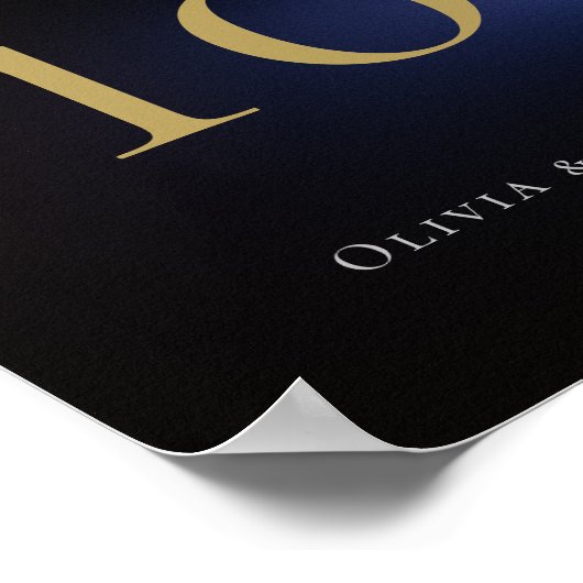 シンプルムーディブラックダークパープルユーカリ結婚ス ポスター (角)