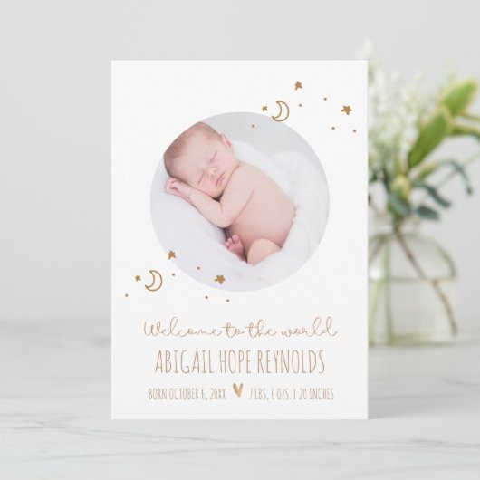 シンプルムーンアンドスターズベビー誕生写真 (スタンド正面)