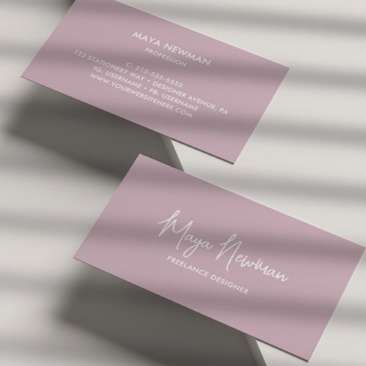 シンプルムーヴパステル署名名プロフェッショナル 名刺