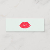 シンプルメイクアップアーティストクキスをするリップ美しいサロン スキニー名刺 (正面)