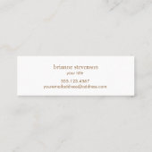 シンプルメイクアップアーティストクキスをするリップ美しいサロン スキニー名刺 (裏面)