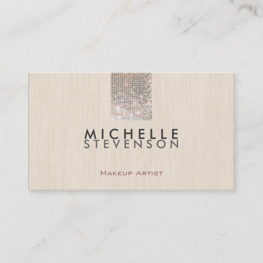 シンプルメイクアップアーティストシモダンックフェイクセイン 名刺 (正面)