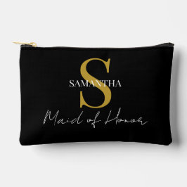 シンプルメイド・オブ・オーナー（花嫁付き添い人）ギフトモノグラム名 アクセサリーポーチ