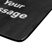 シンプルメッセージの白黒文字テンプレート カッティングボード (角)