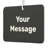 シンプルメッセージの白黒文字テンプレート カーエアーフレッシュナー (左)