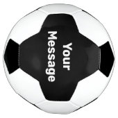 シンプルメッセージの白黒文字テンプレート サッカーボール (回転)