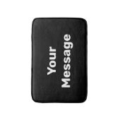 シンプルメッセージの白黒文字テンプレート バスマット (正面縦)