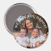 シンプルメッセージアーチ型文字と写真 マグネット (正面/裏面)