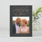 シンプルメッセージ編集可能な色の休日フォトカード シーズンカード (スタンド正面)