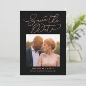 シンプルメッセージ編集可能カラー日付カードの保存 サンキューカード (スタンド正面)