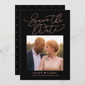 シンプルメッセージ編集可能カラー日付カードの保存 サンキューカード (正面/裏面)