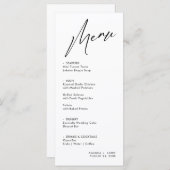 シンプルメニュモダンー結婚カード メニュー (正面/裏面)