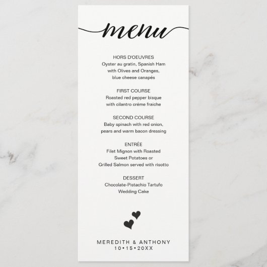 シンプルメニュースクリエレガントプト メニュー (正面)