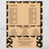 シンプルメニュー ハンバーガー BBQ グリル レストラン チラシ (裏面)