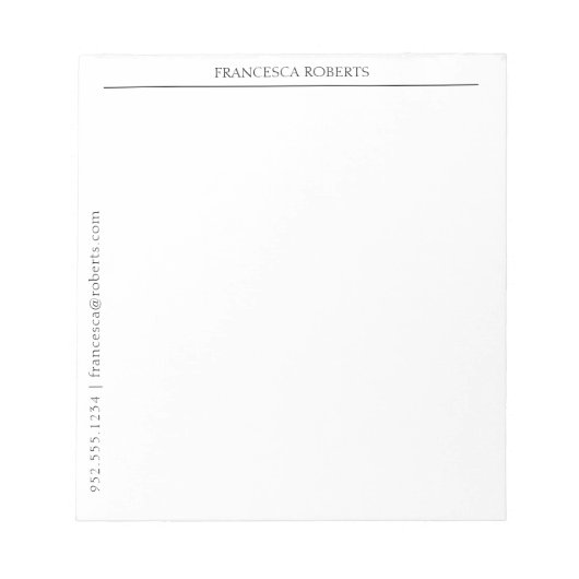 シンプルメモパーソナライズされた帳 ノートパッド (正面)