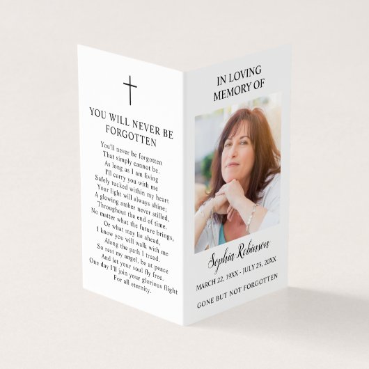 シンプルメモリアル2フォトフォルダー祈りの言葉カード (外部)