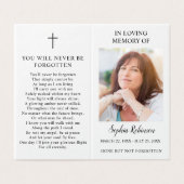 シンプルメモリアル2フォトフォルダー祈りの言葉カード (外部フラット)