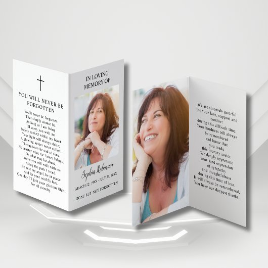 シンプルメモリアル2フォトフォルダー祈りの言葉カード