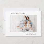 シンプルメリーと明るい家族写真の風景 シーズンカード (正面)