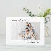 シンプルメリーと明るい家族写真の風景 シーズンカード (スタンド正面)