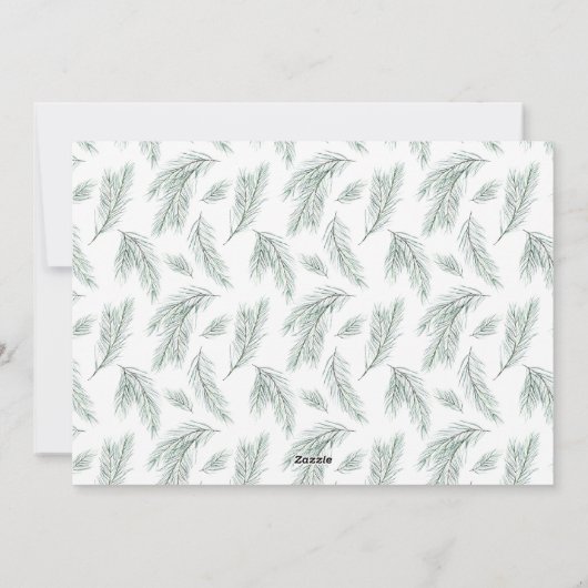 シンプルメリーと明るい家族写真の風景 シーズンカード (裏面)